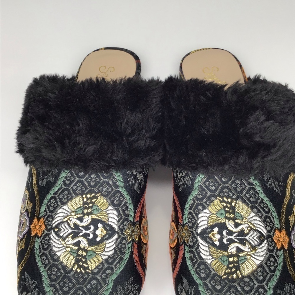 Seychelles In Your Dreams Mule in Black Multi Brocade Size 9.5 - Picture 4 of 10
